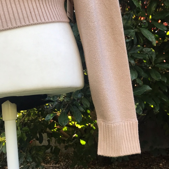 Free People Sparkly Mock Neck Sweater Rose Gold - Picture 10 of 12